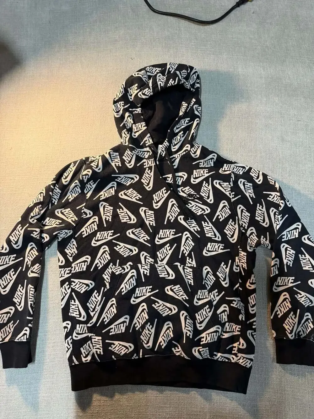 Nike Sportswear Allover Print Logo Pullover Hoodie